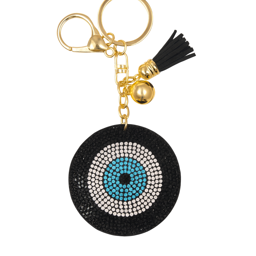 Black Evil Eye Keychain