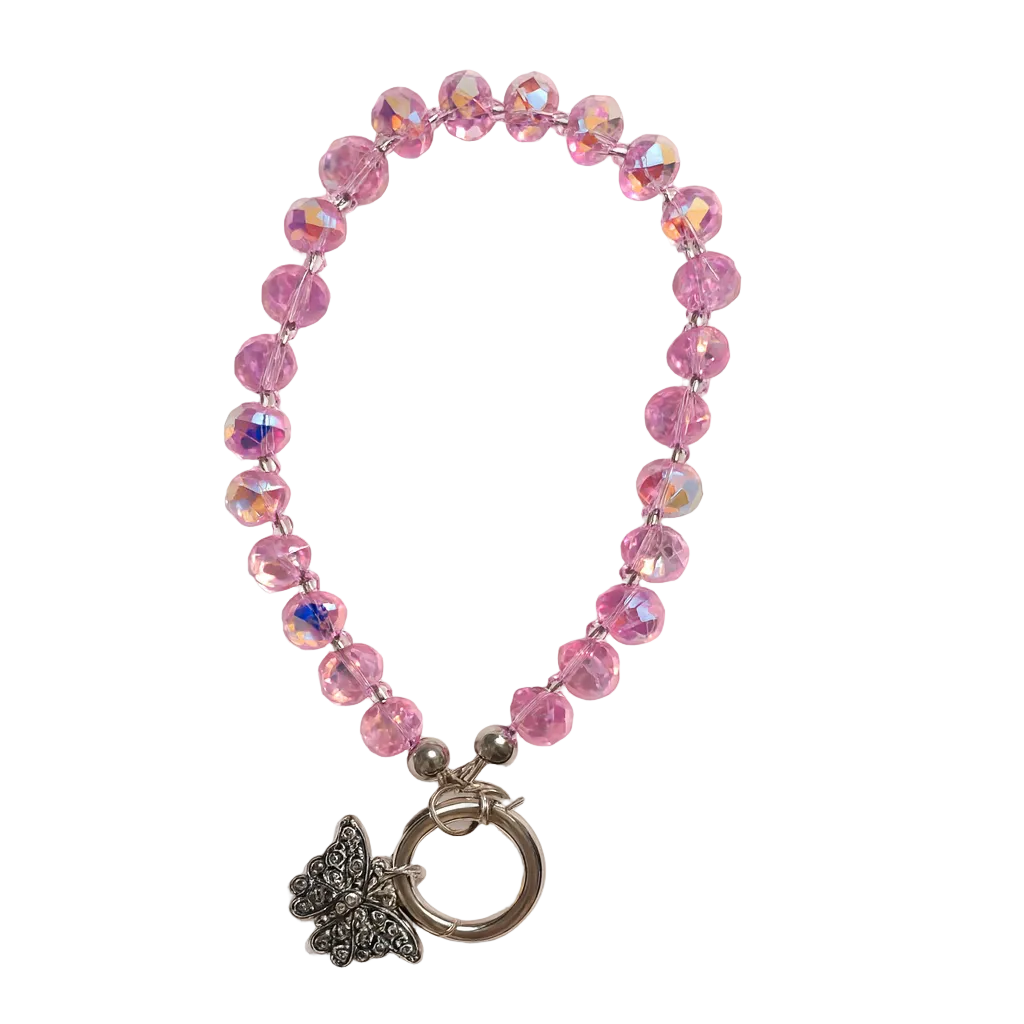 Pink Crystal Butterfly – Phone Holder