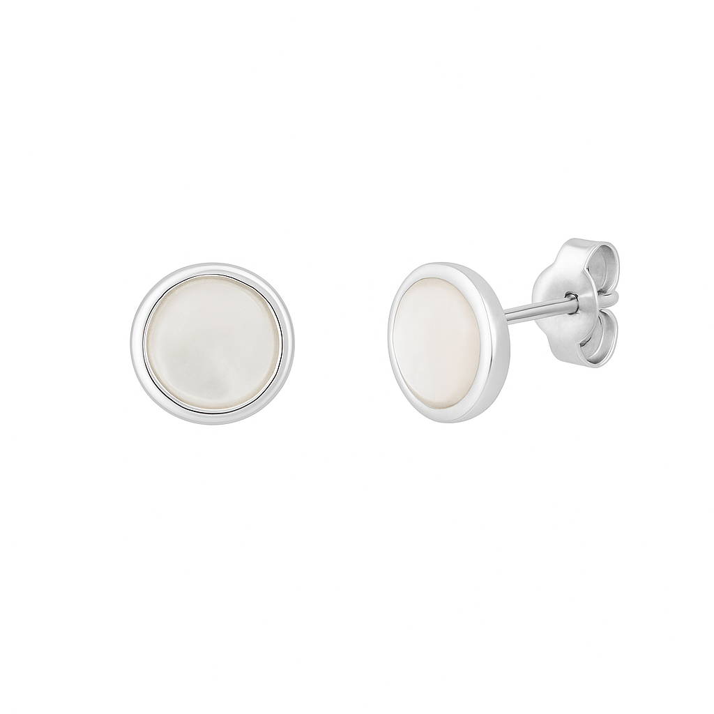 round MOP studs