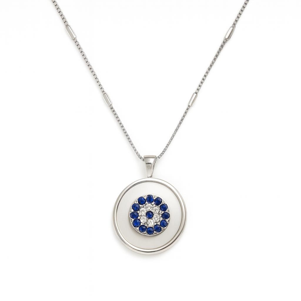 mother of pearl eye necklace