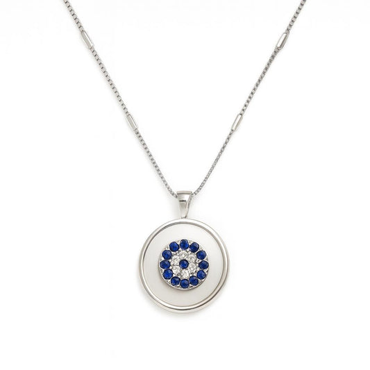 mother of pearl eye necklace