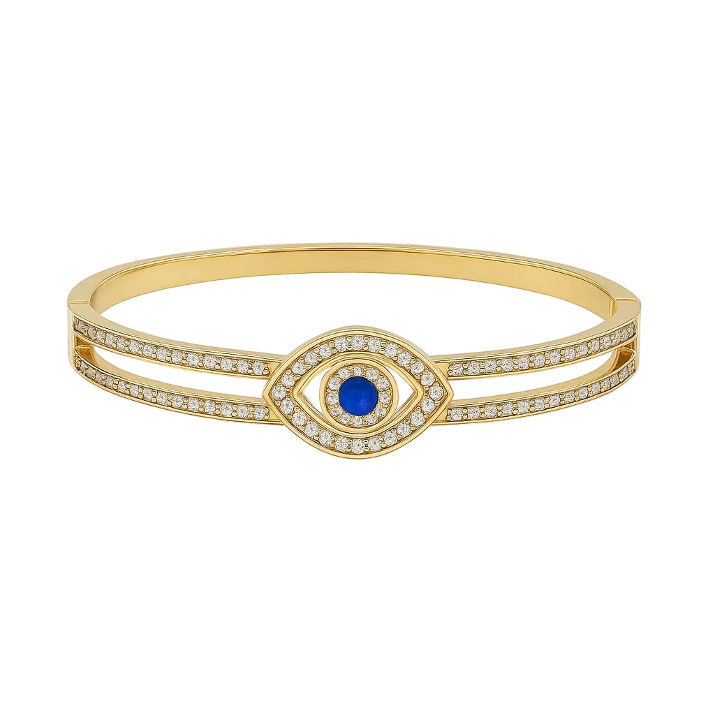 Evil Eye Gold Bangle