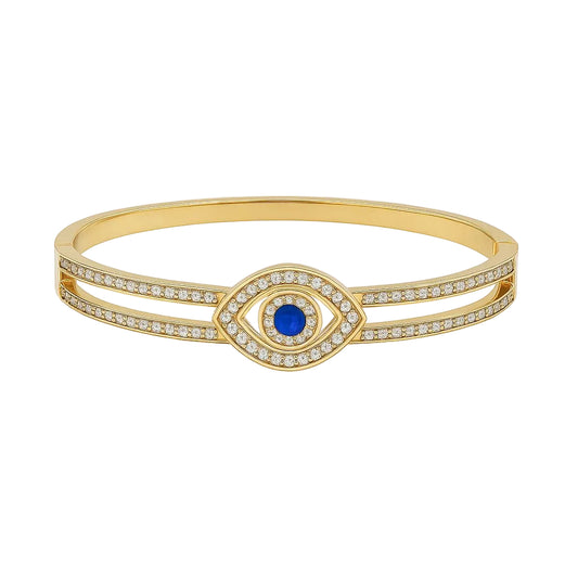 Evil Eye Gold Bangle