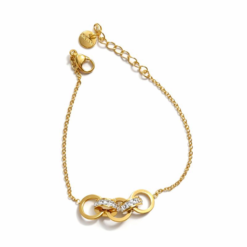 Interlocking Rings Chain Bracelet
