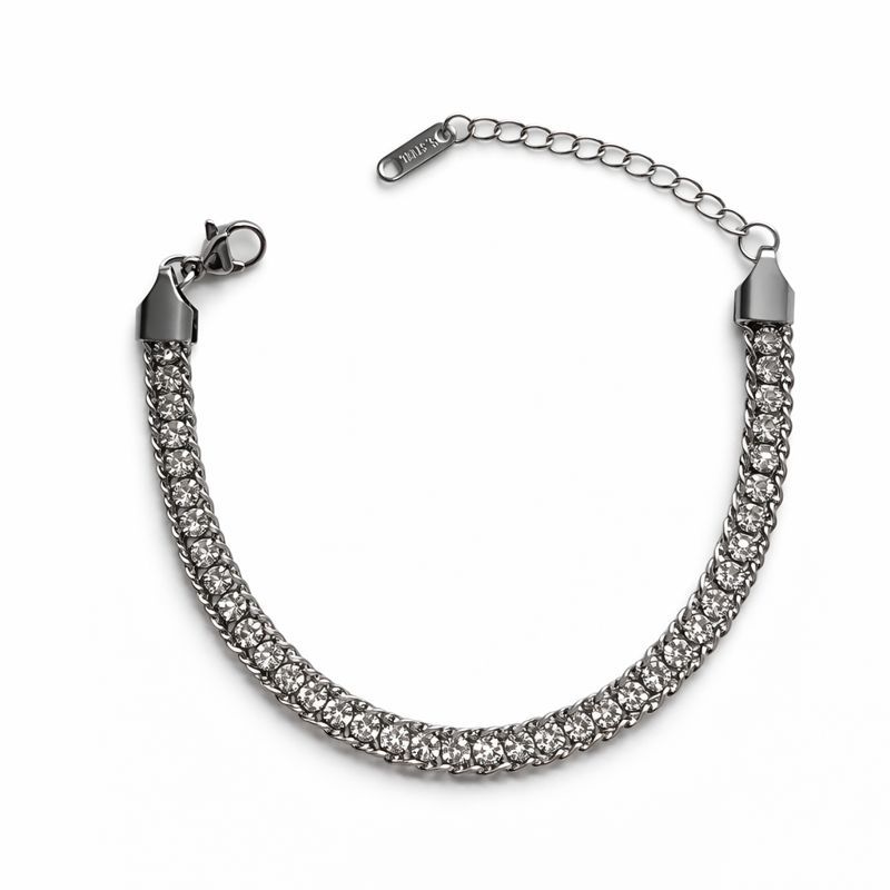 Silver Crystal Tennis Bracelet