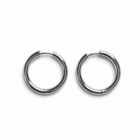 Silver Classic Hoop Earrings