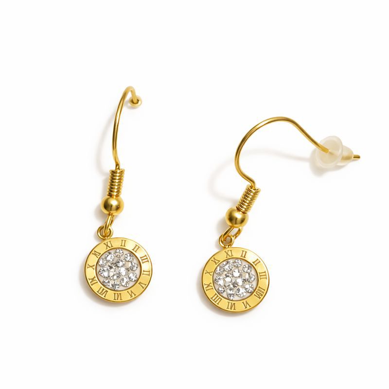 Roman Numeral Drop Earrings