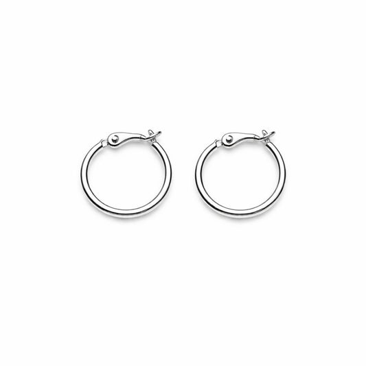 Classic Silver Hoop Earrings – Stainless Steel