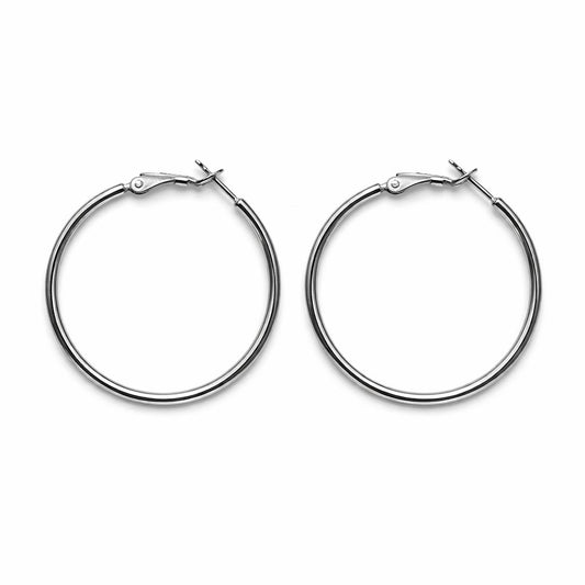 Classic Silver Hoop Earrings