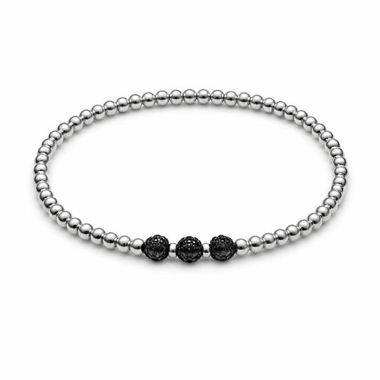 Bracelet de tennis argenté avec fermoir sécurisé