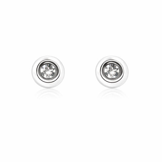 Stainless Steel Crystal Stud Earrings