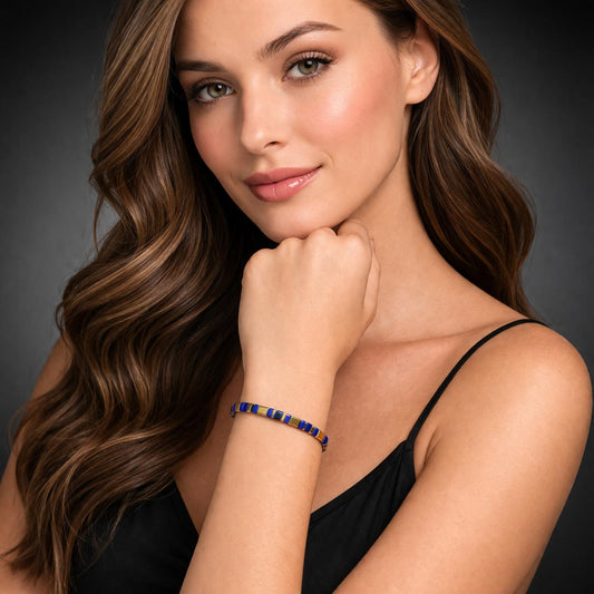 Blue Semi-Precious Stone Bracelet