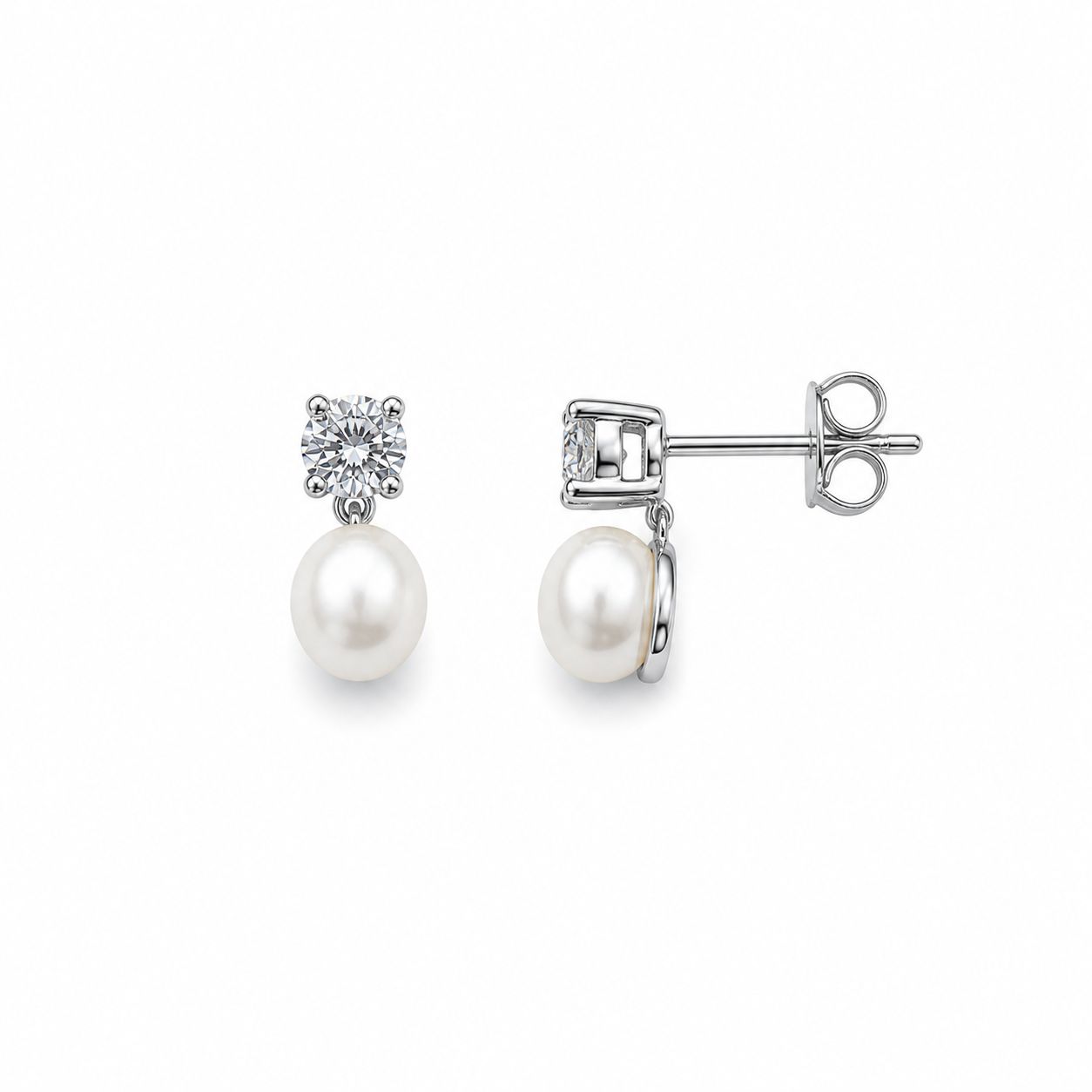Sterling Silver Pearl Drop Earrings