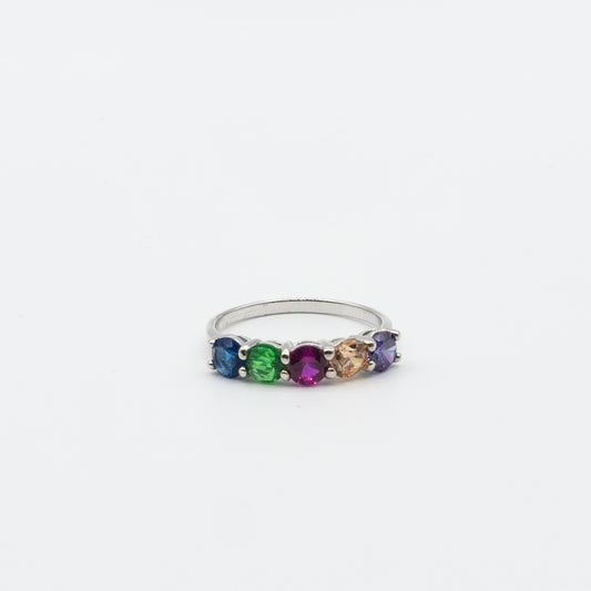 ELIZA - sterling silver multicolour ring