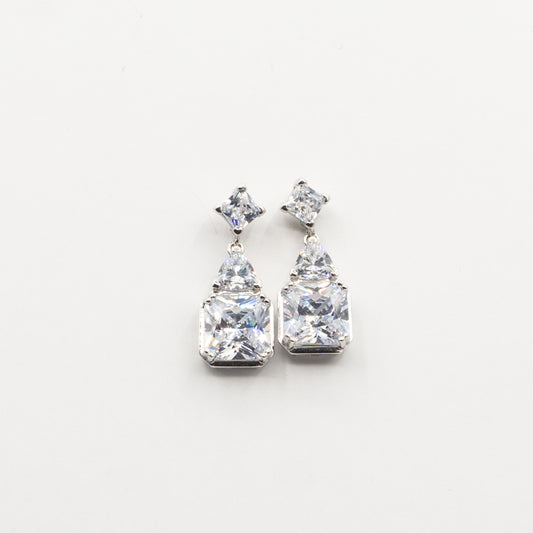 DK-925-134 sterling silver square earrings