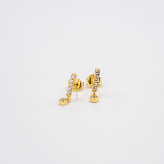DK-925-161- Sterling silver gold tone earrings