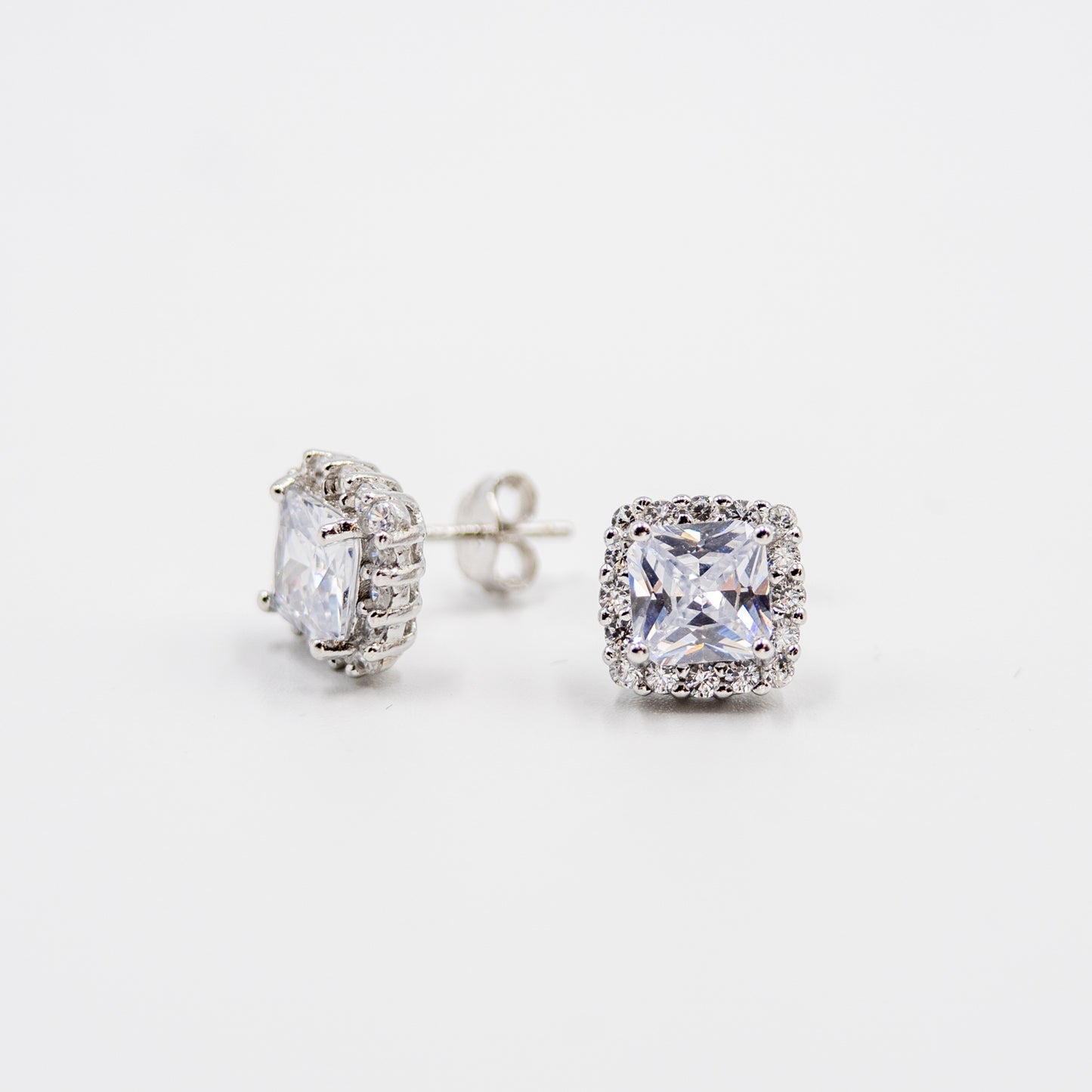DK-925-186 sterling silver square earrings