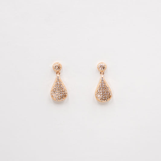 DK-925-171 Sterling silver rose gold earrings