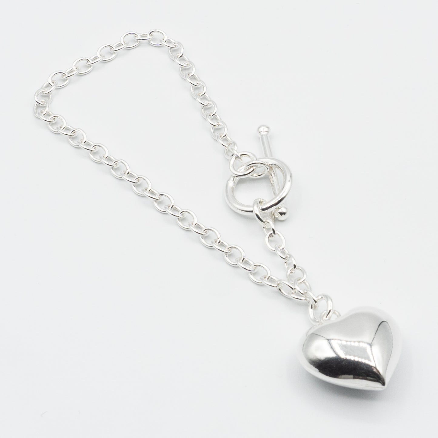AVA - sterling silver bracelet with heart.