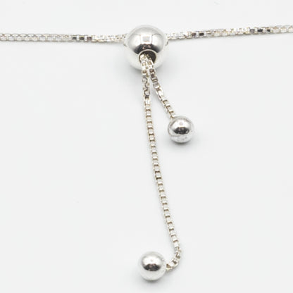 EVELYN - adjustable sterling silver bracelet with open  heart