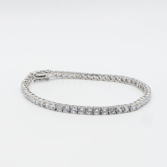AMELIA- sterling silver 3 MM round tennis bracelet