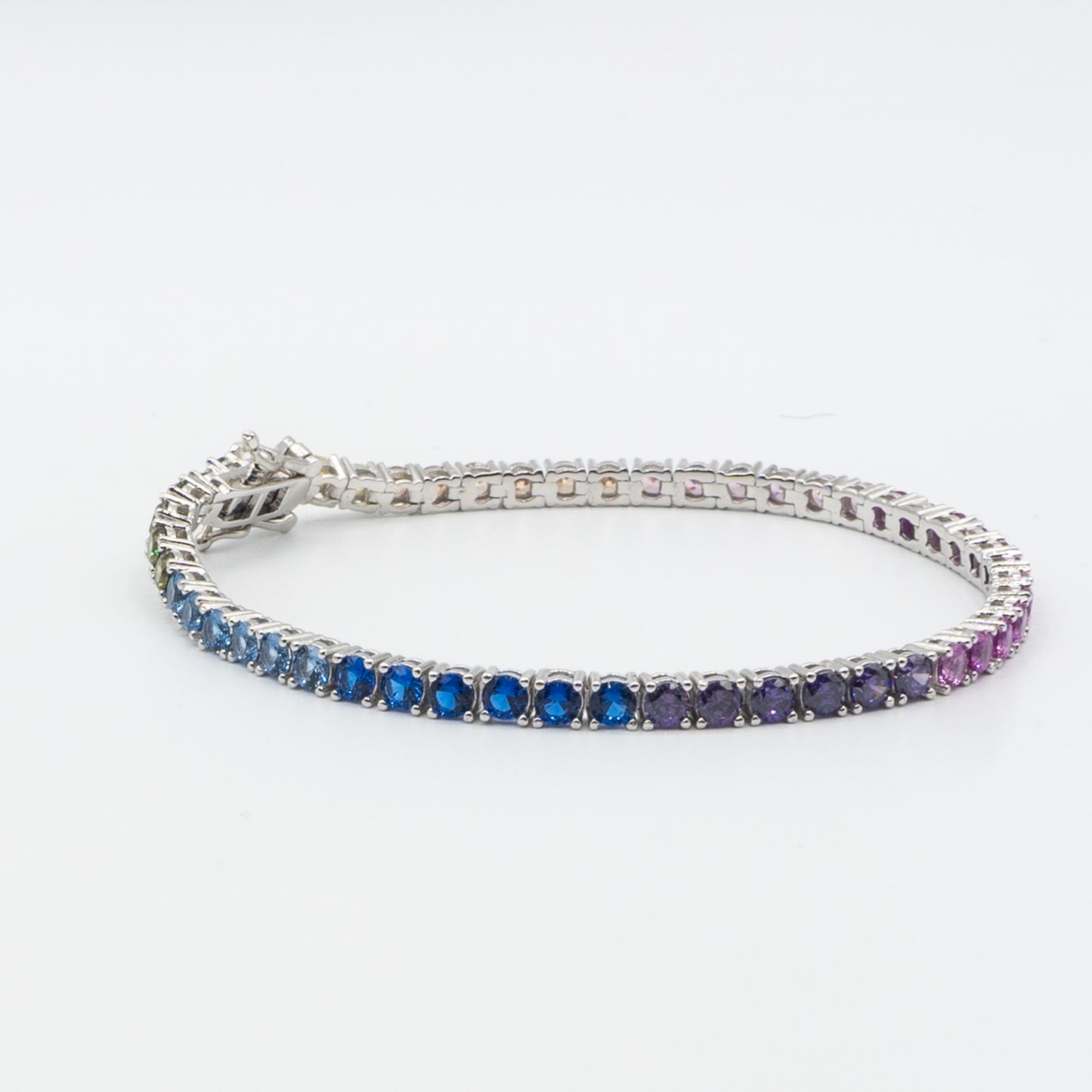 ABIGAIL - sterling silver multicolour tennis bracelet