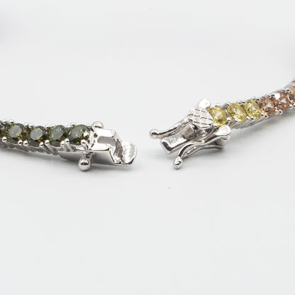 ABIGAIL - sterling silver multicolour tennis bracelet