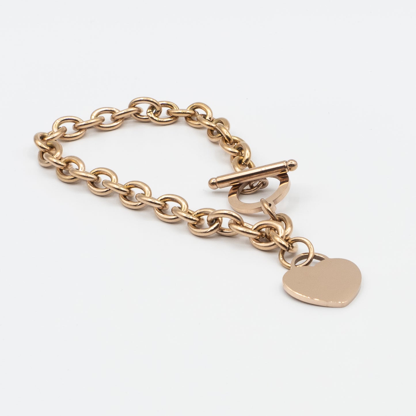 LUCY - stainless steel heart link bracelet