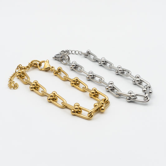 IVY- stainless steel link Bracelet with extension