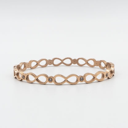 NATALIE - stainless steel infinity bangle