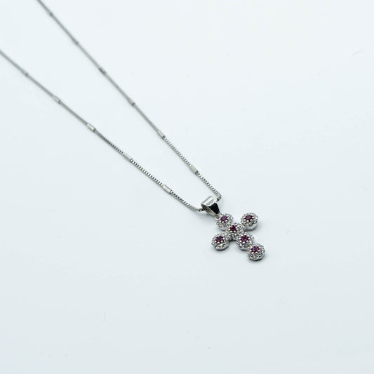 DK-925-436 -Red cross necklace.