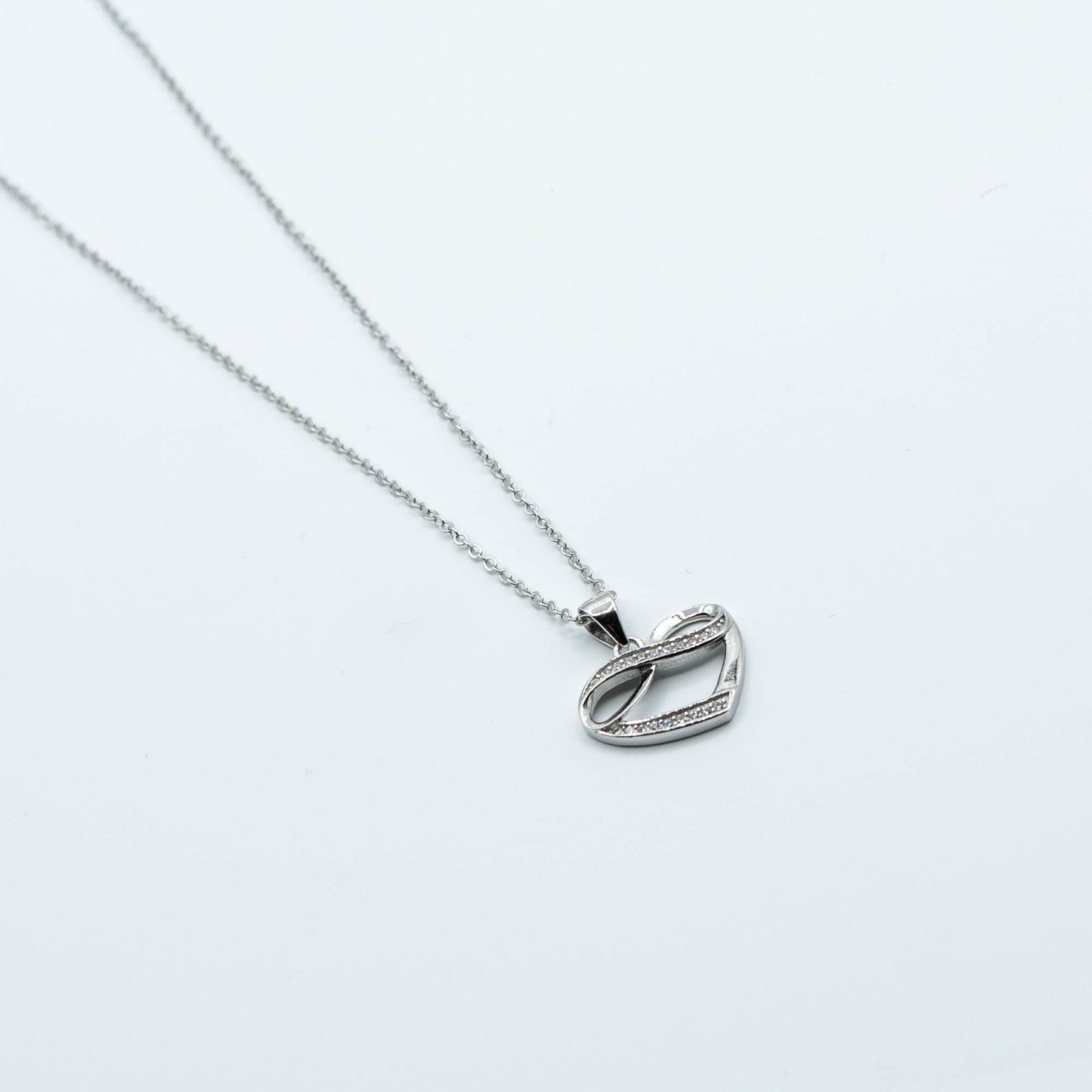 DK-925-444 heart with infinity necklace