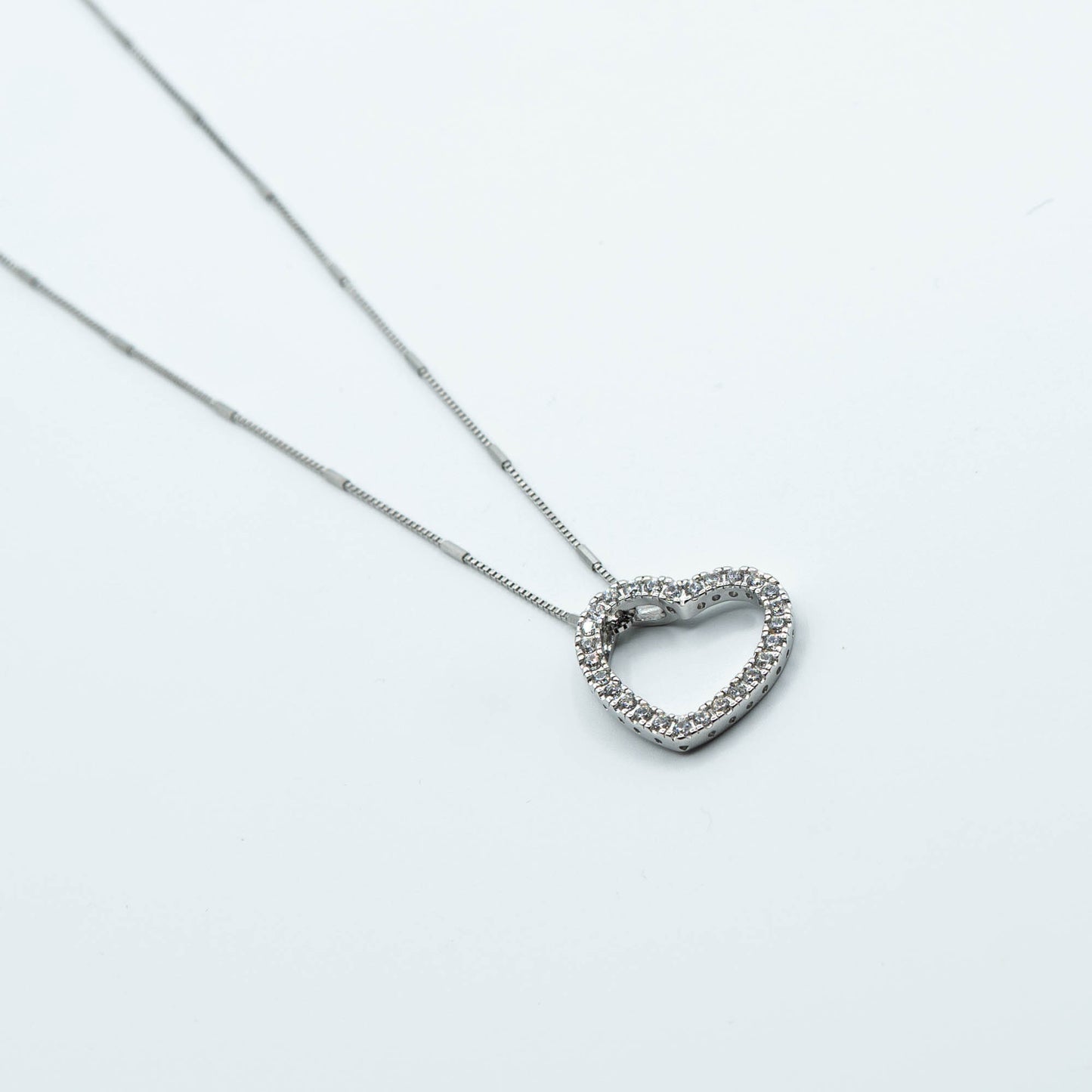 DK-925-441- sideway heart necklace