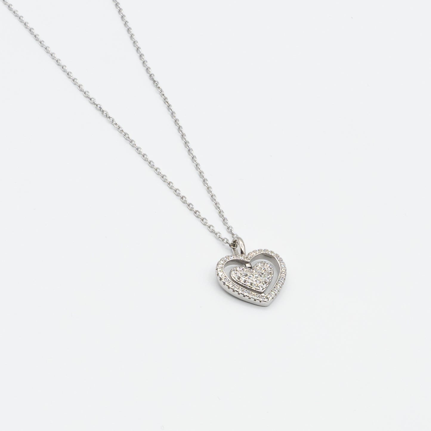 JENNIFER sterling silver heart necklace