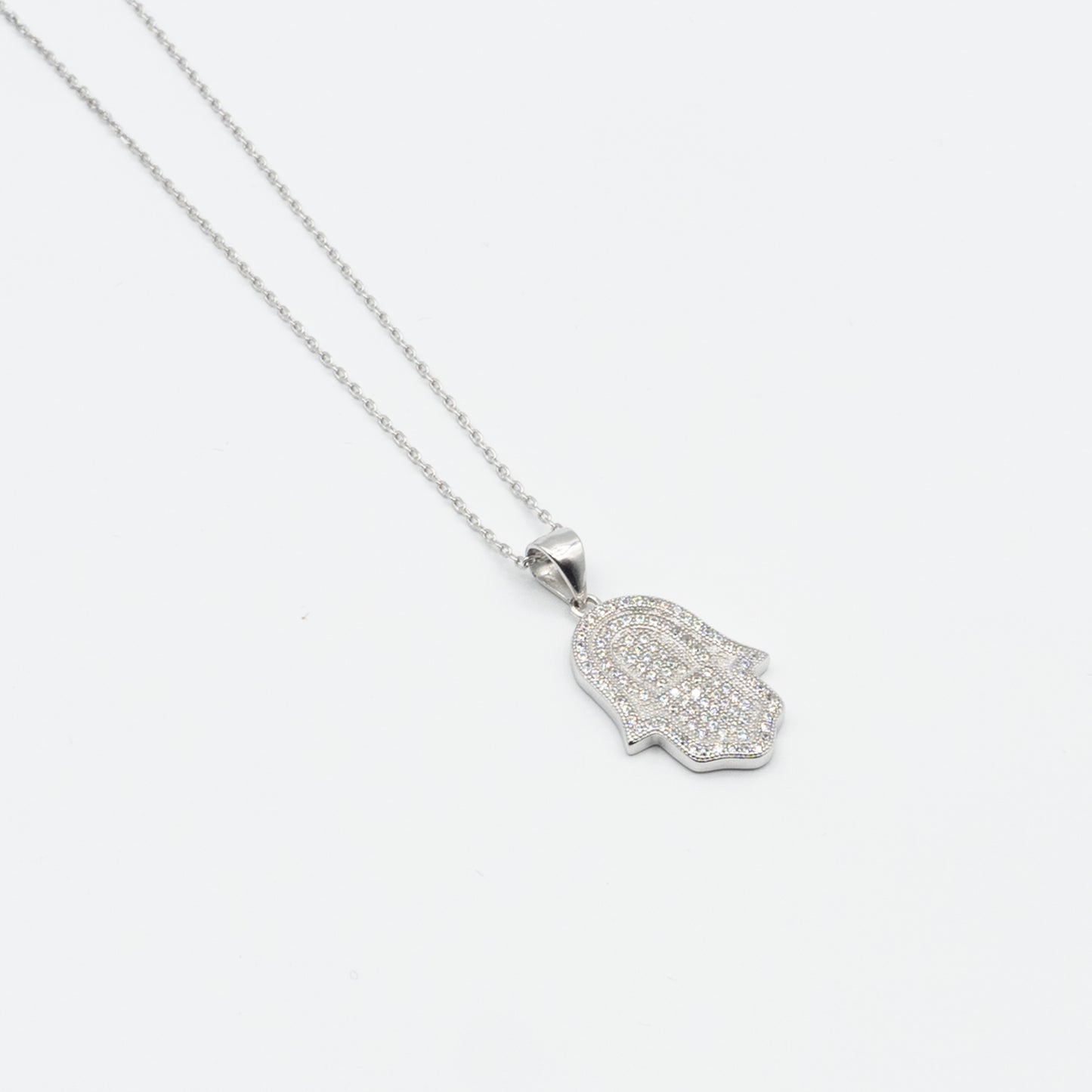 AVA - sterling silver hamsa necklace