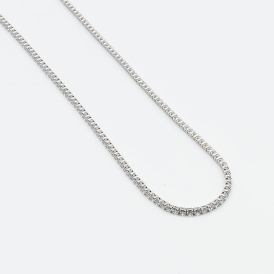 sterling silver choker tennis  necklace