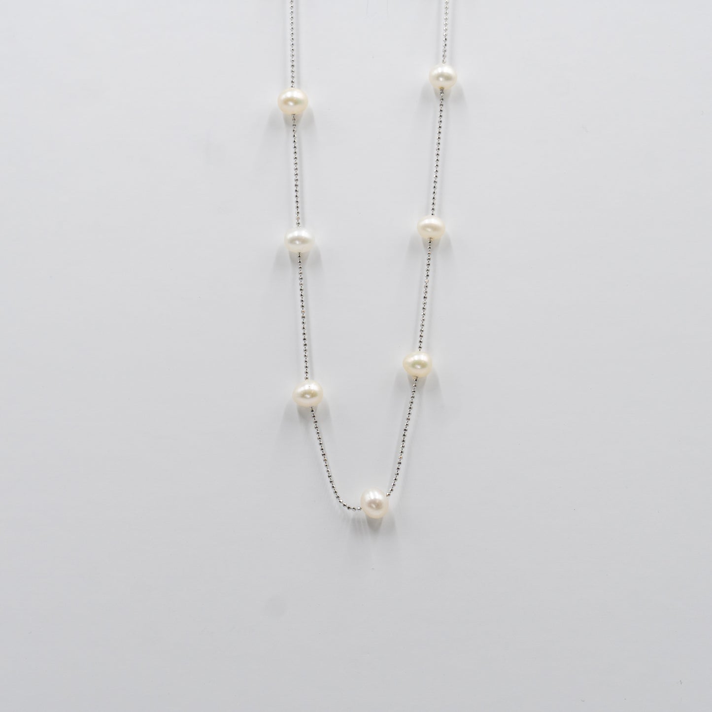 SAM fresh water long pearl necklace