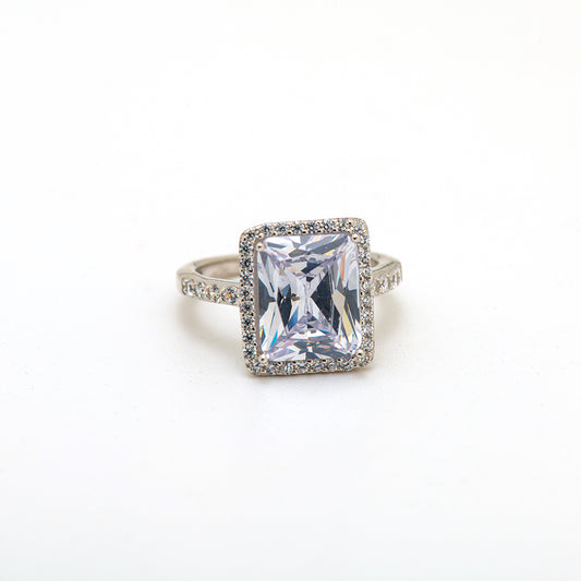 AVERY - silver Square ring
