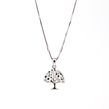 DK-925-467 sterling silver tree necklace