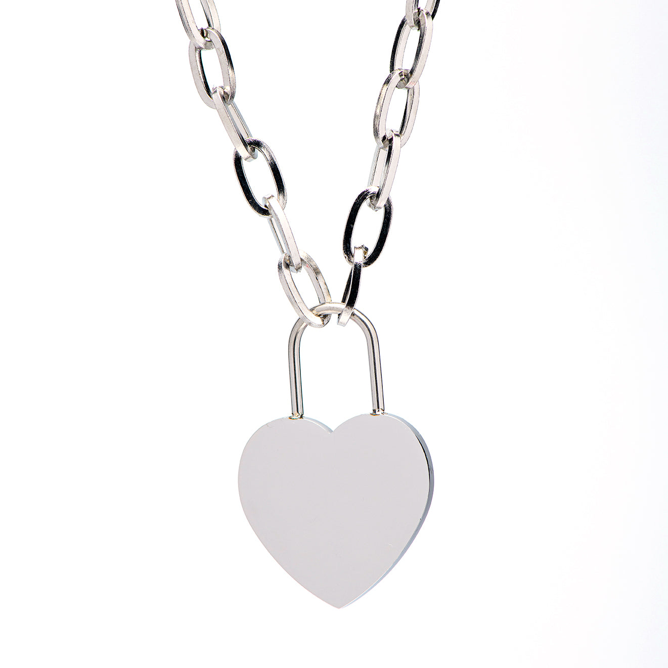 stainless steel heart necklace