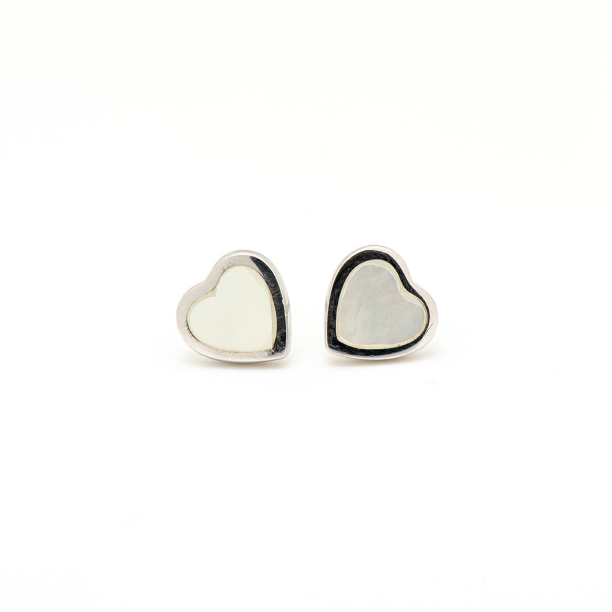 DK-925-096 silver hearts with mother of pearl