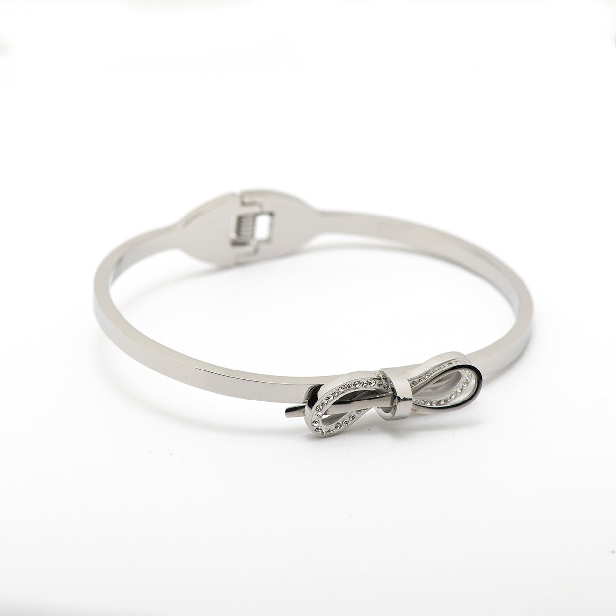 stainless steel bow bangle