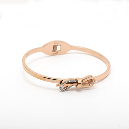 stainless steel bow bangle