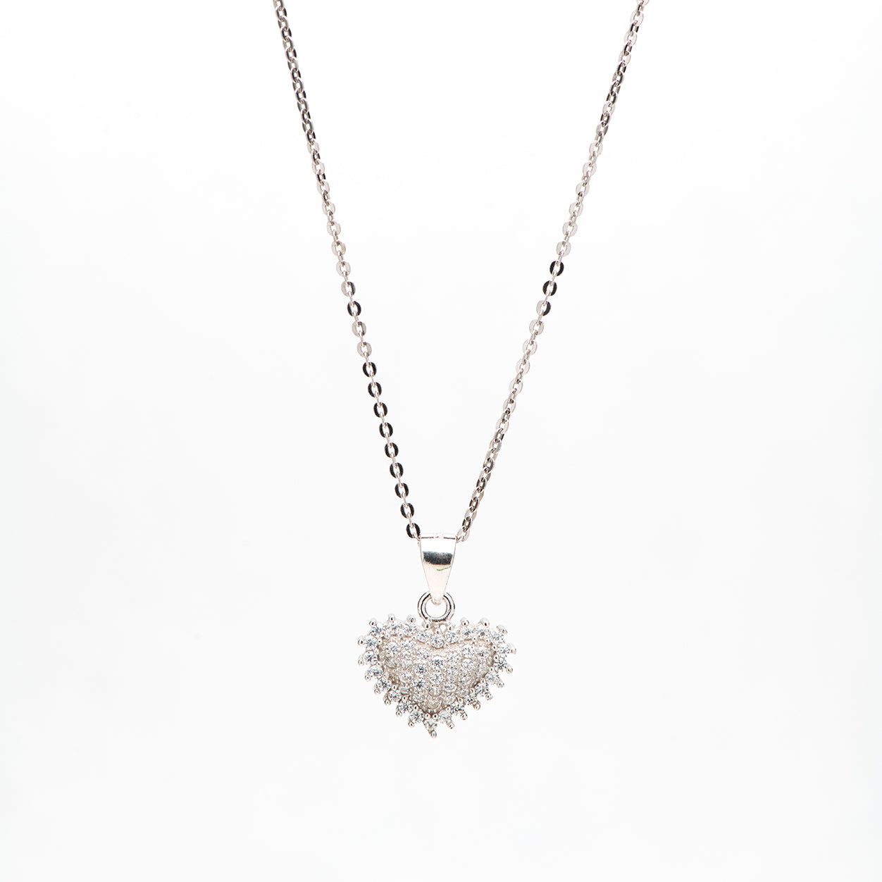 DK-925-462- small micropavé heart necklace