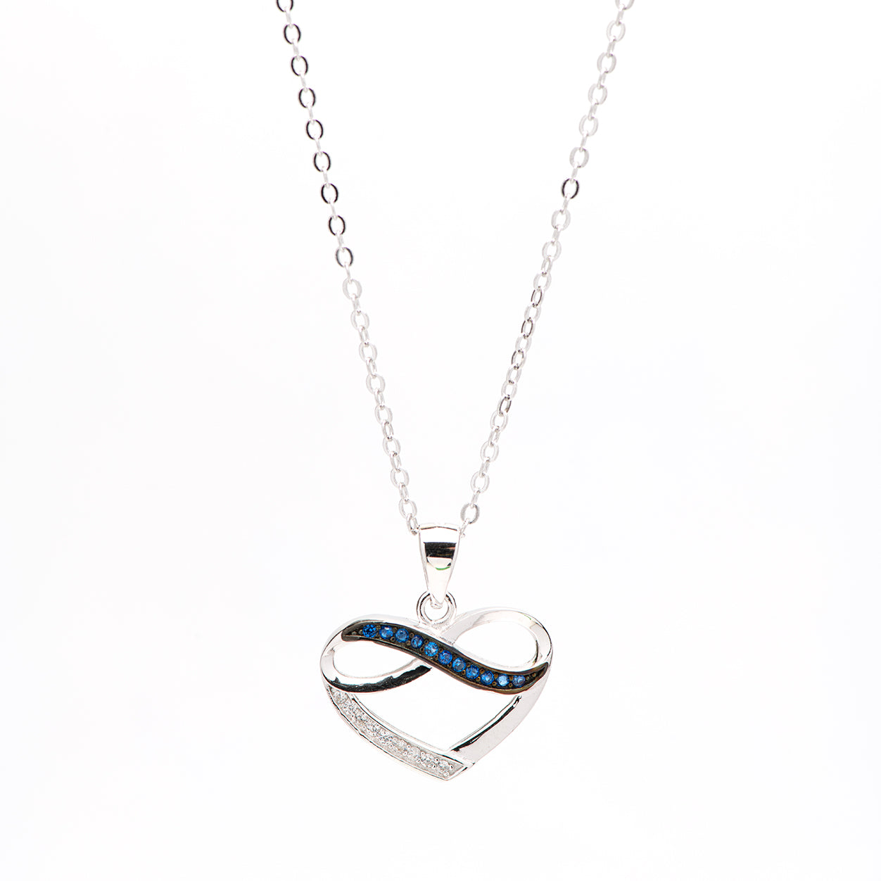 DK-925-459 -heart with infinity necklace
