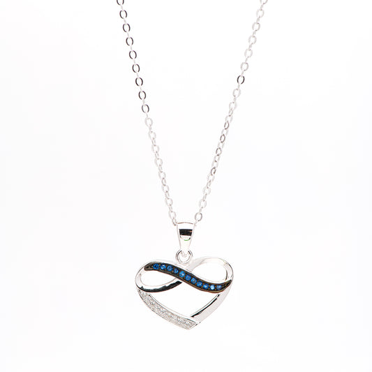 DK-925-459 -heart with infinity necklace