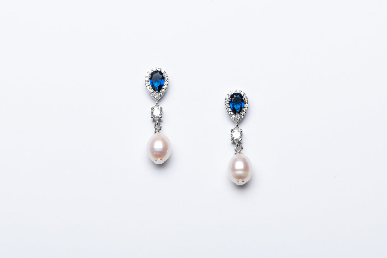 DK-925-063 bleu zircon and fresh water pearl