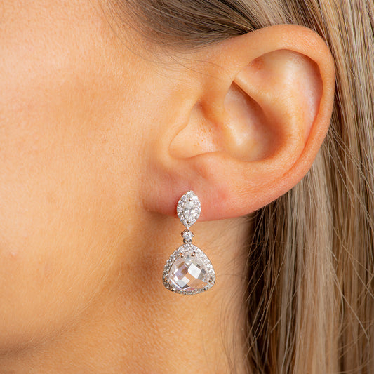 DK-925-064  Sterling silver pending triangle earrings